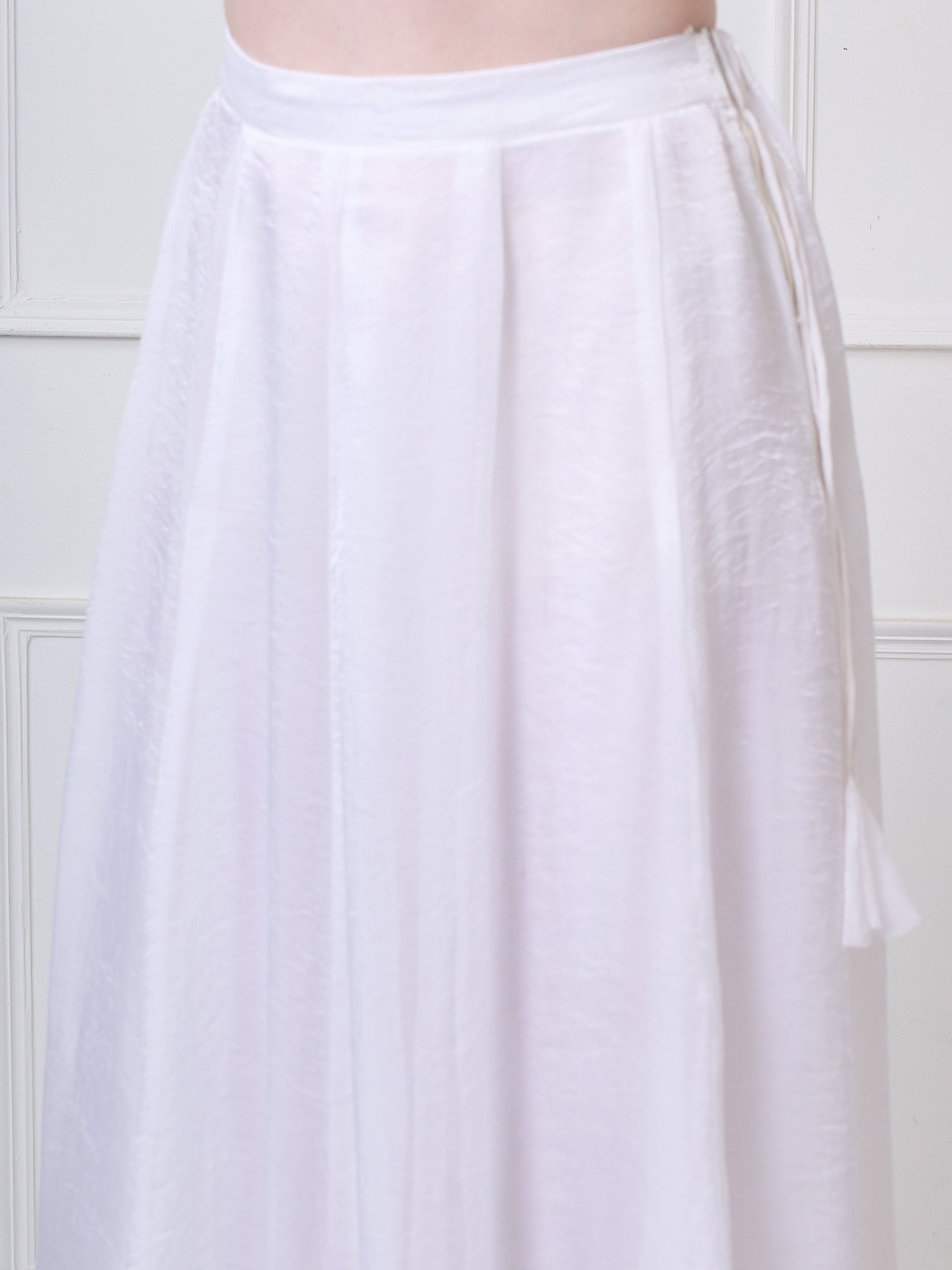 Solid Organza Maxi Skirt