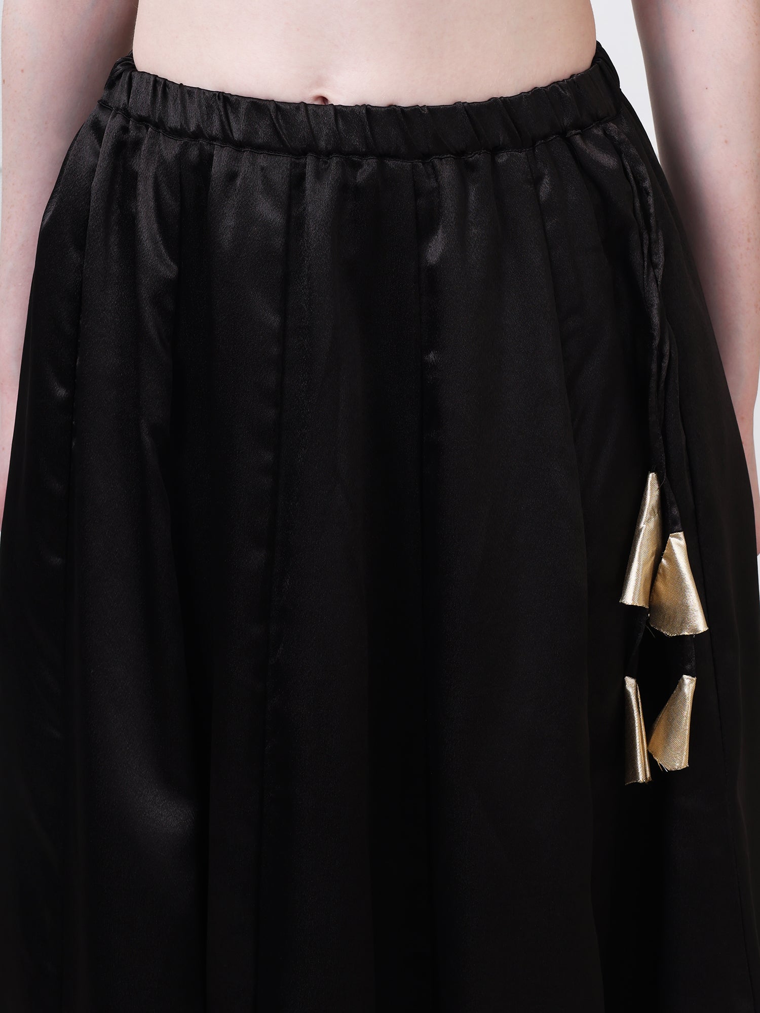 Silk Maxi Flared Skirt